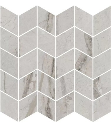 KMD2MSM007BR Ифран мозаичный серый светлый глянцевый обрезной 30x31,2x0,9 декор - фото 134654