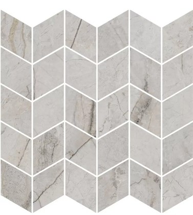 KMD2MSM007BR Ифран мозаичный серый светлый глянцевый обрезной 30x31,2x0,9 декор - фото 134655
