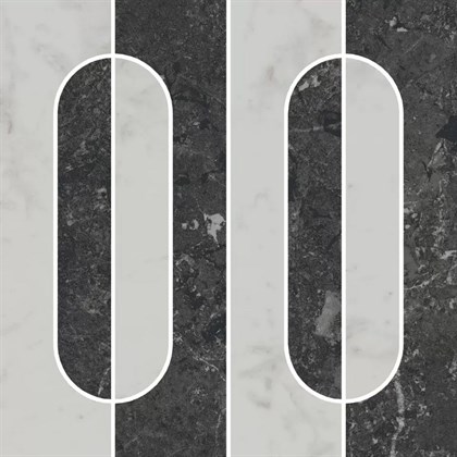 KMD2HID013GR Тубкаль наборный матовый обрезной 30x30x0,9 декор - фото 138339