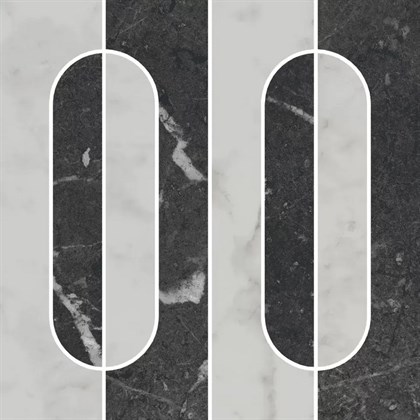 KMD2HID013GR Тубкаль наборный матовый обрезной 30x30x0,9 декор - фото 138341