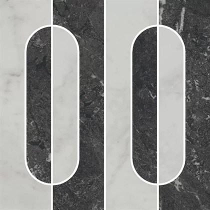 KMD2HID013GR Тубкаль наборный матовый обрезной 30x30x0,9 декор - фото 138343