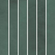 KMD2MSM005BN Фес мозаичный зелёный тёмный глянцевый 15x15x0,77 декор - фото 138717