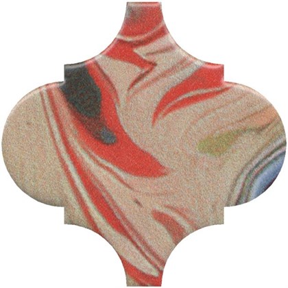 VT/A625/65000 Арабески Венеция красный матовый 6,5x6,5x0,69 декор - фото 139300