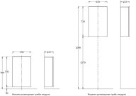 KMCACb45MBt0 Тумба-модуль CARAVAN хранение без боковин, подвесная 45, push, сливочная матовая - фото 141842