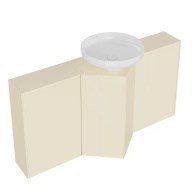 KMCACb45MBt0 Тумба-модуль CARAVAN хранение без боковин, подвесная 45, push, сливочная матовая - фото 141845