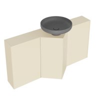 KMCACb45MBt0 Тумба-модуль CARAVAN хранение без боковин, подвесная 45, push, сливочная матовая - фото 141847