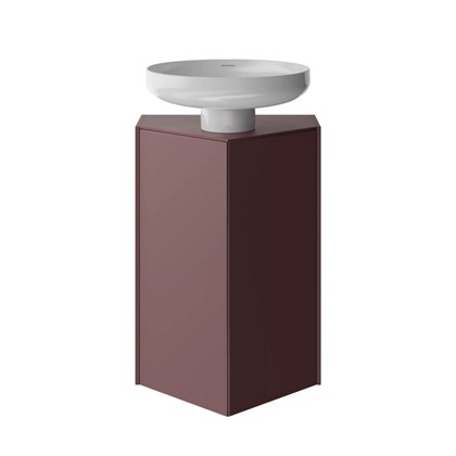 KMCACb50MMp0 Тумба-модуль CARAVAN под раковину со столешницей без боковин, подвесная 50, марокканский гранатовый - фото 141882