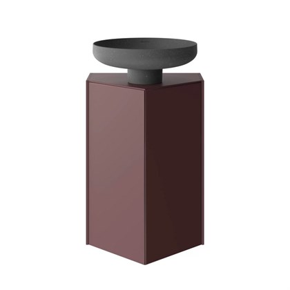 KMCACb50MMp0 Тумба-модуль CARAVAN под раковину со столешницей без боковин, подвесная 50, марокканский гранатовый - фото 141883