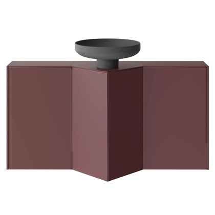 KMCACb50MMp0 Тумба-модуль CARAVAN под раковину со столешницей без боковин, подвесная 50, марокканский гранатовый - фото 141887