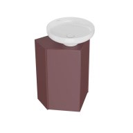 KMCACb50MMp0 Тумба-модуль CARAVAN под раковину со столешницей без боковин, подвесная 50, марокканский гранатовый - фото 141892