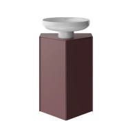 KMCACb50MMp0 Тумба-модуль CARAVAN под раковину со столешницей без боковин, подвесная 50, марокканский гранатовый - фото 141893