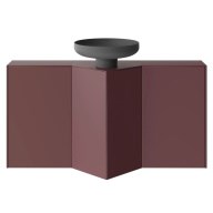 KMCACb50MMp0 Тумба-модуль CARAVAN под раковину со столешницей без боковин, подвесная 50, марокканский гранатовый - фото 141898