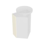 KMCASp21MBt0 Боковина универсальная для двух модулей CARAVAN, сливочная матовая - фото 141904