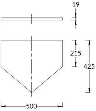 KMCATp50MBt0 Столешница без выреза для тумбы-модуля CARAVAN 50, сливочная матовая - фото 141917