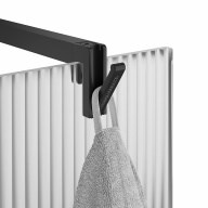 CT.120.WI.BLK.M Душевая перегородка CRISTALLO с рифленым стеклом, 120х210, матовый черный - фото 141999