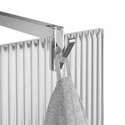 CT.120.WI.CR Душевая перегородка CRISTALLO с рифленым стеклом, 120х210, хром - фото 142001