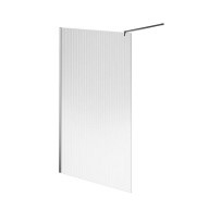 CT.120.WI.CR Душевая перегородка CRISTALLO с рифленым стеклом, 120х210, хром - фото 142002