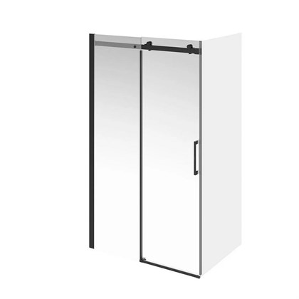 CT.120.SD.BLK.M Душевая дверь CRISTALLO, раздвижная с функцией soft close, 120х210, матовый черный - фото 142005