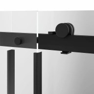 CT.120.SD.BLK.M Душевая дверь CRISTALLO, раздвижная с функцией soft close, 120х210, матовый черный - фото 142011