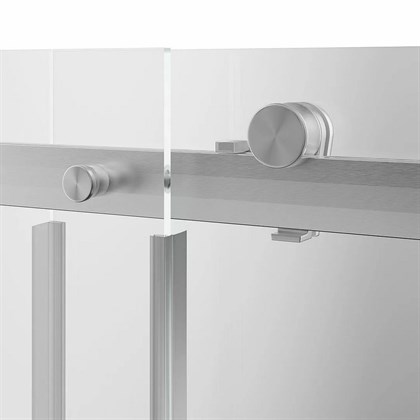 CT.120.SD.BN Душевая дверь CRISTALLO, раздвижная с функцией soft close, 120х210, брашированный никел - фото 142015