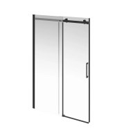 CT.140.1/2.SD.BLK.M Душевая дверь CRISTALLO, раздвижная с функцией soft close, 140х210, матовый черный - фото 142024