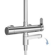 FO.202.KM.CR Душевая колонна FONTE на 3 потока с пов.изливом и механическим смесителем, хром - фото 142057