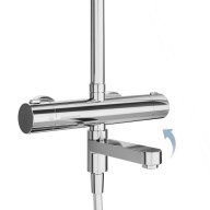 FO.302.KM.CR Душевая колонна FONTE на 3 потока с пов.изливом с термостатически смесителем, хром - фото 142076