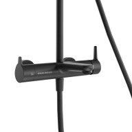 FO.201.KM.BLK.M Душевая колонна FONTE на 3 потока с фиксированным изливом и механическим смесителем, черный матовый - фото 142117