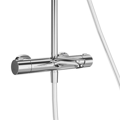 FO.301.KM.CR Душевая колонна FONTE на 3 потока с фиксированным изливом и термостатическим смесителем, хром - фото 142126