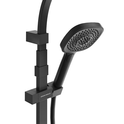 FO.102.KM.BLK.M Душевая колонна квадратная FONTE на 2 потока без смесителя, черный матовый - фото 142170