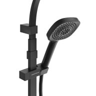 FO.102.KM.BLK.M Душевая колонна квадратная FONTE на 2 потока без смесителя, черный матовый - фото 142174