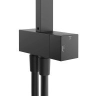 FO.102.KM.BLK.M Душевая колонна квадратная FONTE на 2 потока без смесителя, черный матовый - фото 142175