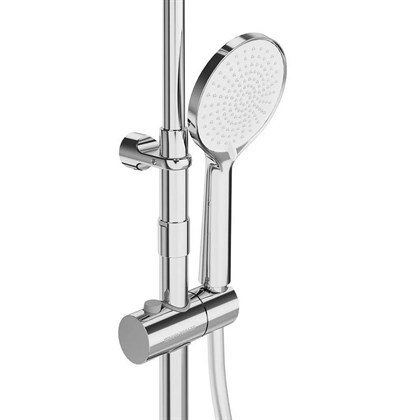 FO.101.KM.CR Душевая колонна круглая FONTE на 2 потока без смесителя, хром - фото 142178