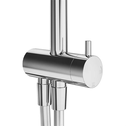 FO.101.KM.CR Душевая колонна круглая FONTE на 2 потока без смесителя, хром - фото 142179