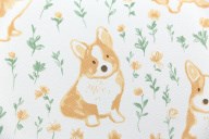 KM7801 Обои виниловые на флизелиновой основе Уик-энд мотив, жёлто-зелёный корги KЕРАМА МАРАЦЦИ - фото 142256