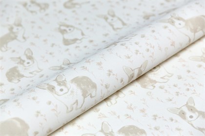 KM7802 Обои виниловые на флизелиновой основе Уик-энд мотив, бежевый корги KЕРАМА МАРАЦЦИ - фото 142265