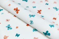 KM7807 Обои виниловые на флизелиновой основе Уик-энд мотив, оранжево-синий бабочки KЕРАМА МАРАЦЦИ - фото 142318