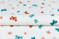 KM7807 Обои виниловые на флизелиновой основе Уик-энд мотив, оранжево-синий бабочки KЕРАМА МАРАЦЦИ - фото 142319