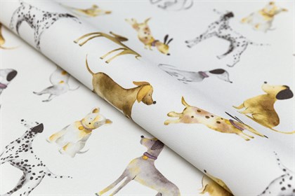 KM7813 Обои виниловые на флизелиновой основе Уик-энд мотив, серый собачки KЕРАМА МАРАЦЦИ - фото 142373