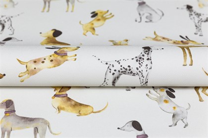 KM7813 Обои виниловые на флизелиновой основе Уик-энд мотив, серый собачки KЕРАМА МАРАЦЦИ - фото 142374