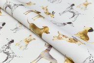 KM7813 Обои виниловые на флизелиновой основе Уик-энд мотив, серый собачки KЕРАМА МАРАЦЦИ - фото 142378