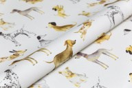 KM7813 Обои виниловые на флизелиновой основе Уик-энд мотив, серый собачки KЕРАМА МАРАЦЦИ - фото 142380