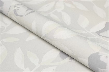 KM8501 Обои виниловые на флизелиновой основе Шафран мотив, серый, апельсины KЕРАМА МАРАЦЦИ - фото 142612