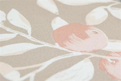 KM8502 Обои виниловые на флизелиновой основе Шафран мотив, бежевый, апельсины KЕРАМА МАРАЦЦИ - фото 142624