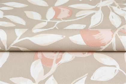 KM8502 Обои виниловые на флизелиновой основе Шафран мотив, бежевый, апельсины KЕРАМА МАРАЦЦИ - фото 142625