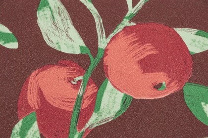 KM8504 Обои виниловые на флизелиновой основе Шафран мотив, красный, апельсины KЕРАМА МАРАЦЦИ - фото 142643