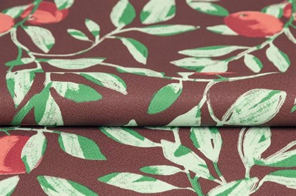 KM8504 Обои виниловые на флизелиновой основе Шафран мотив, красный, апельсины KЕРАМА МАРАЦЦИ - фото 142645