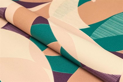 KM8506 Обои виниловые на флизелиновой основе Шафран мотив, разноцветный бежевый, листья Керама Марацци - фото 142662