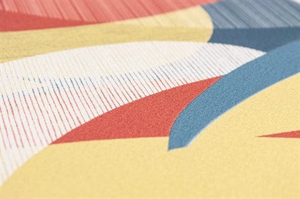 KM8507 Обои виниловые на флизелиновой основе Шафран мотив, разноцветный, синий KЕРАМА МАРАЦЦИ - фото 142670