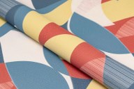 KM8507 Обои виниловые на флизелиновой основе Шафран мотив, разноцветный, синий KЕРАМА МАРАЦЦИ - фото 142673